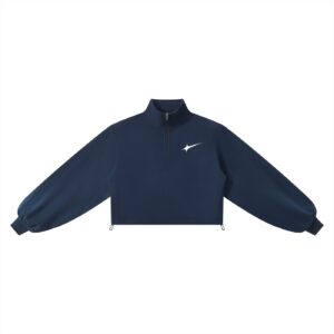 Quarter-Zip Sweatshirt – Navy Blue