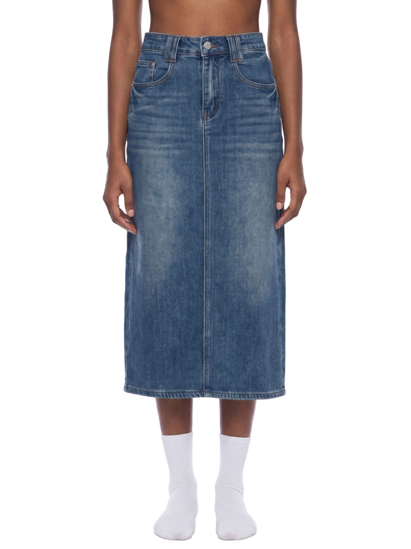 Women’s Vintage Wash Denim Skirt, product view