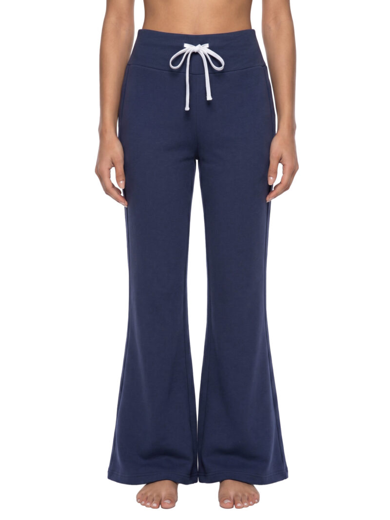 Women's Drawstring Flared Leg Pants, worn view