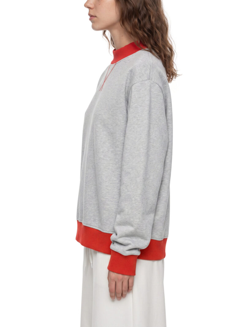 Women’s Mock Neck Crewneck Sweatshirt, worn view