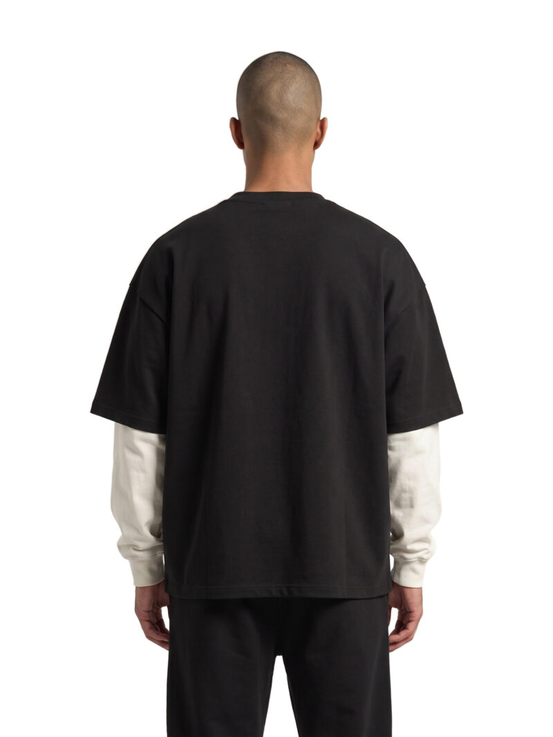 Offside Duality Layered Long Sleeve Tee in black, worn by model